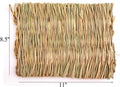 3 Pack Natural Wood Rabbit Bunny Mat Toy Bed For Small Animals Like Guinea Pig And Parrot - Durable And Cozy Straw Mat Set