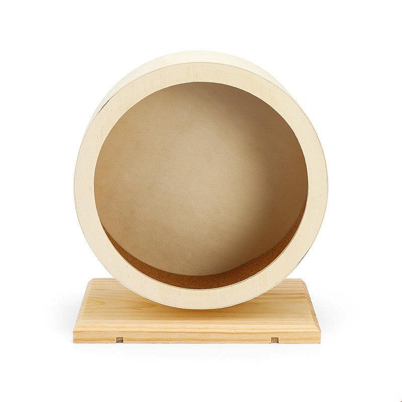 Golden Silk Bear Hamster Running Wheel With Silent Cork Mat