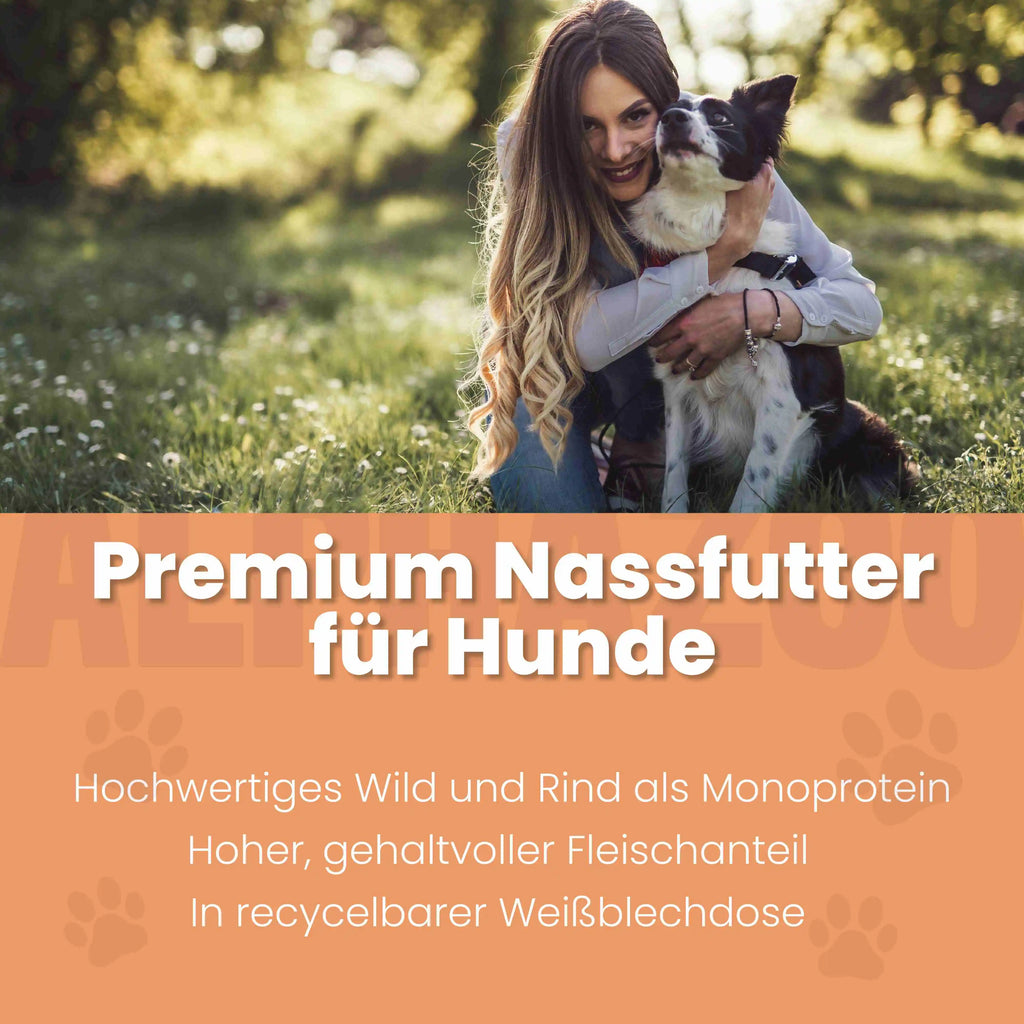 Wildwild + Rindfleisch Nassfutter für erwachsene Hunde