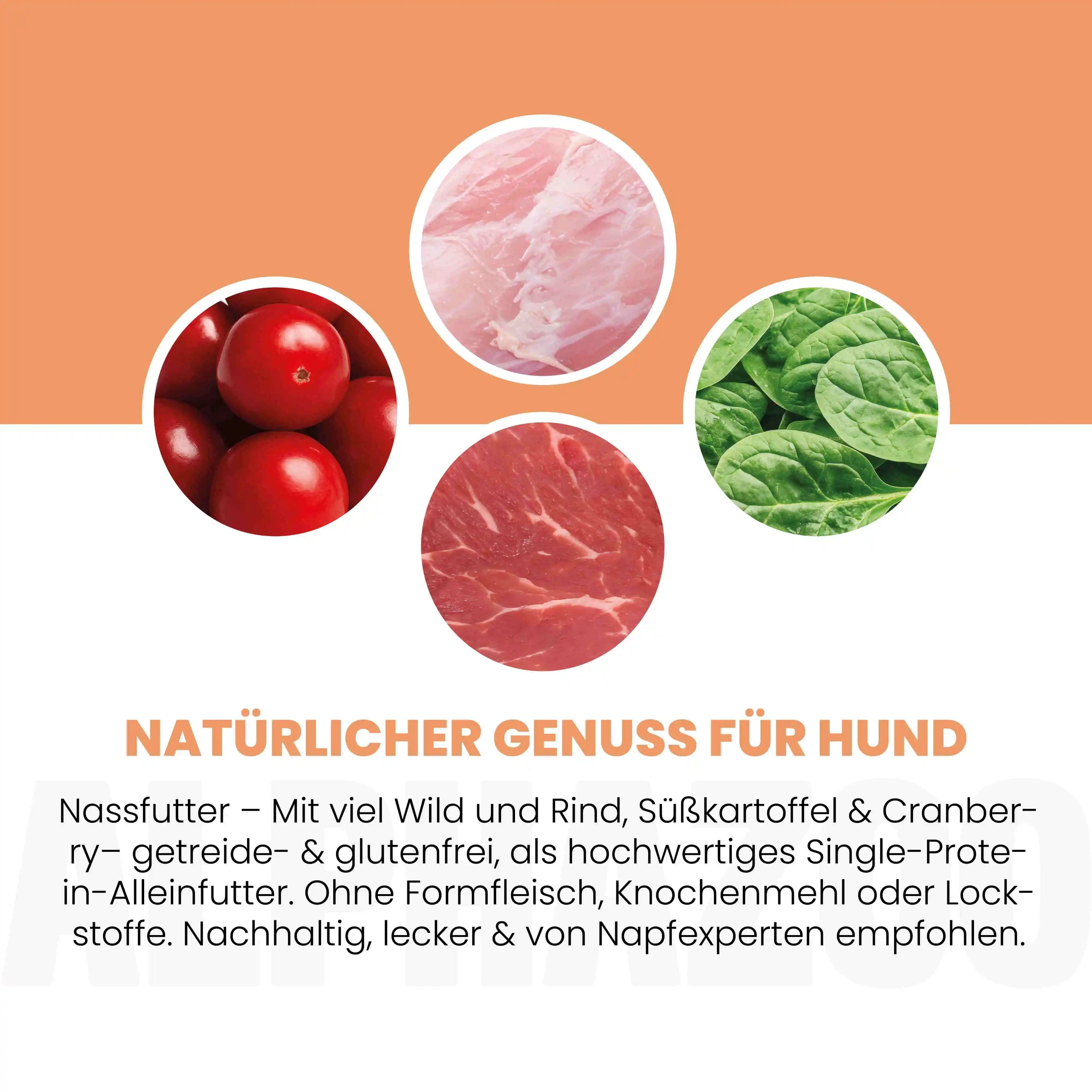 Wildwild + Rindfleisch Nassfutter für erwachsene Hunde