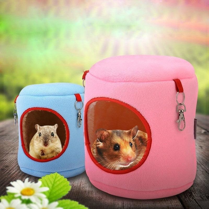 Cozy Flannel Hanging Nest For Small Pets - Hammock-Style Bed For Hamsters, Chinchillas, Squirrels