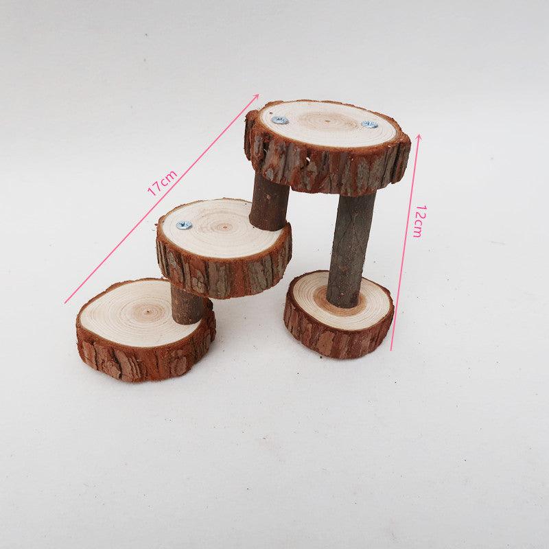 Solid Wood Spiral Staircase Hamster Toy