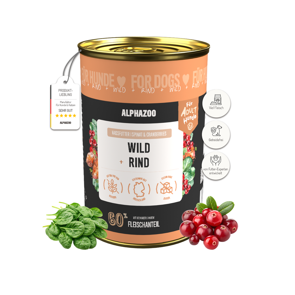 Wildwild + Rindfleisch Nassfutter für erwachsene Hunde
